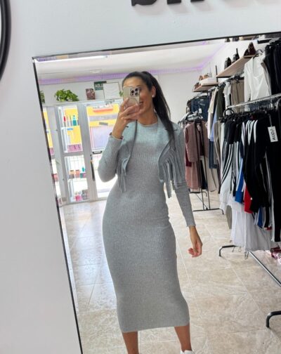 Vestido Chaleco Fleco